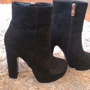 Forever 21 black platform boots